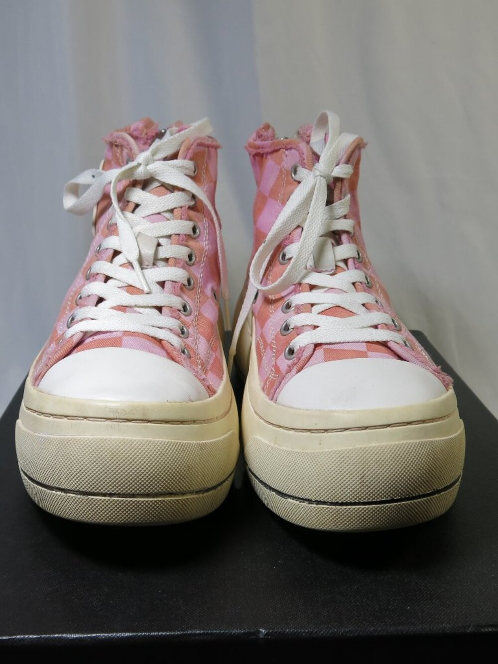 R13 Kurt Checked Platform Sneakers, Customized, OOAK, EU 38, US 8 - Picture 9 of 12